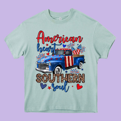 American Heart Southern Soul Truck Heavy Core Tee Designed By Neo Western