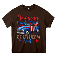 Chocolate Brown American heart southern soul truck Heavy Core Tee - Neo Western