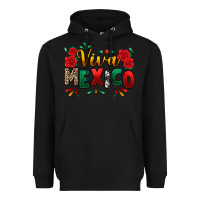 Black Viva Mexico Cinco De Mayo Heavyweight Hoodie - texasbilliewilder