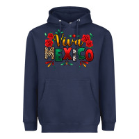 Navy Viva Mexico Cinco De Mayo Heavyweight Hoodie - texasbilliewilder