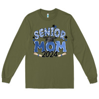 Army Green senior mom 2024 Long Sleeve Tee - MaliasSmallBusiness
