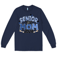 Navy senior mom 2024 Long Sleeve Tee - MaliasSmallBusiness