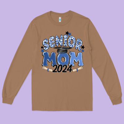Senior Mom 2024 Long Sleeve Tee Designed By Maliassmallbusiness