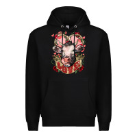 Black Cow Valentine's Day love Premium Hoodie - HowdyJamesFarm