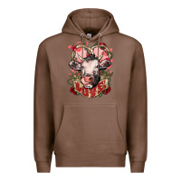 Chestnut Cow Valentine's Day love Premium Hoodie - HowdyJamesFarm