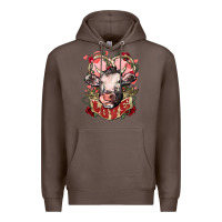 Coffee Cow Valentine's Day love Premium Hoodie - HowdyJamesFarm
