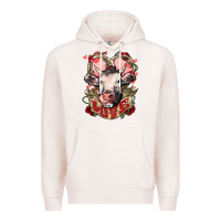 Pale Pink Cow Valentine's Day love Premium Hoodie - HowdyJamesFarm