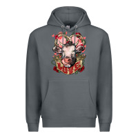 Rock Cow Valentine's Day love Premium Hoodie - HowdyJamesFarm