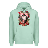 Seafoam Cow Valentine's Day love Premium Hoodie - HowdyJamesFarm