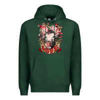 Sports Green Cow Valentine's Day love Premium Hoodie - HowdyJamesFarm