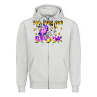 Dove Grey too cute too spook Zipper Hoodie - LillyAllenDesigns