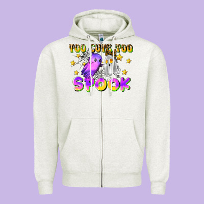 Too Cute Too Spook Zipper Hoodie Designed By Lillyallendesigns
