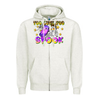 Oatmeal Heather too cute too spook Zipper Hoodie - LillyAllenDesigns