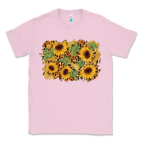 Bubblegum Pink cactus leopard sunflower glitter background Classic Tee - AdoDesignShop