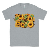 Heather Grey cactus leopard sunflower glitter background Classic Tee - AdoDesignShop
