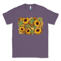 Lavender cactus leopard sunflower glitter background Classic Tee - AdoDesignShop