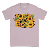 Lilac cactus leopard sunflower glitter background Classic Tee - AdoDesignShop