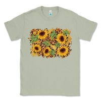 Matcha cactus leopard sunflower glitter background Classic Tee - AdoDesignShop