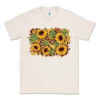 Natural cactus leopard sunflower glitter background Classic Tee - AdoDesignShop