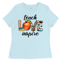 Baby Blue teach love inspıre Ladies Tee - JahusDesignShop