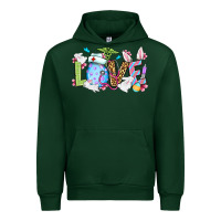Forest Green Easter Day Love Nurse Urban Hoodie - OliviaCreatesArt