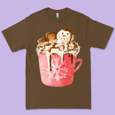 Hotcocoa With Snowman  Fa Element Premium Tee Designed By Fadigitalartstudio