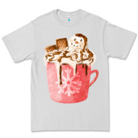Dove Grey hotcocoa with snowman  fa element Premium Tee - FaDigitalArtStudio