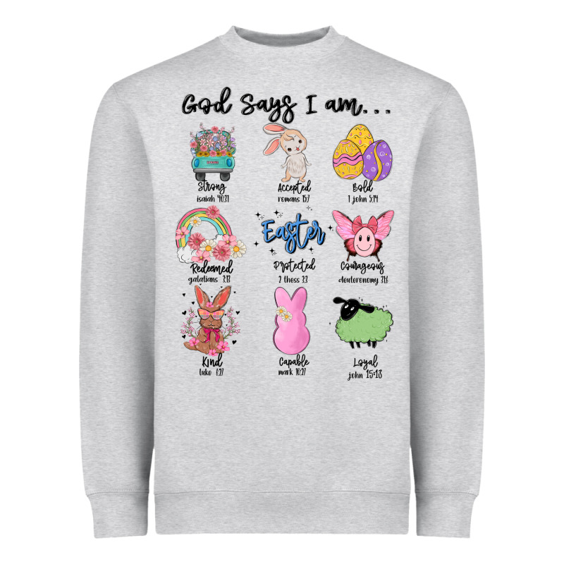 Gos Says ı Am Easter Heavyweight Sweatshirt by MaliasSmallBusiness | Teevron