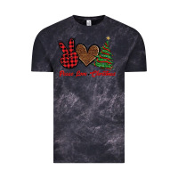 Cloud Black peace love christmas Vintage Tee - BarkalooDesign