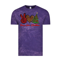 Cloud Purple peace love christmas Vintage Tee - BarkalooDesign