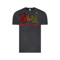 Vintage Black peace love christmas Vintage Tee - BarkalooDesign
