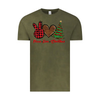 Vintage Olive peace love christmas Vintage Tee - BarkalooDesign