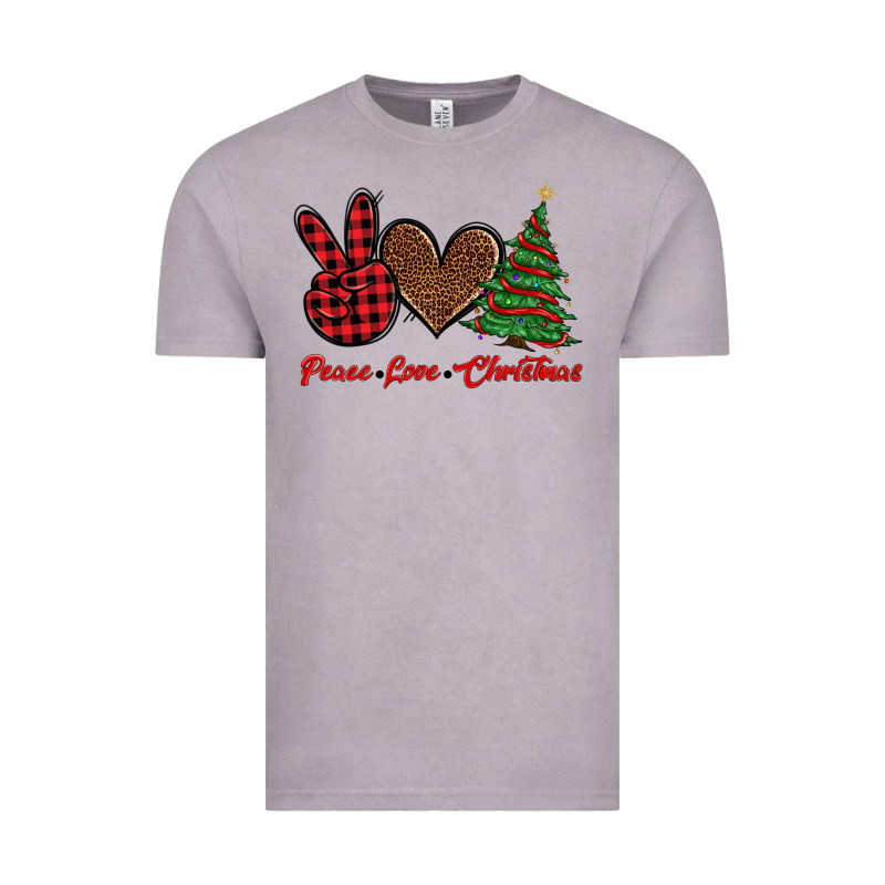 Peace Love Christmas Vintage Tee by BarkalooDesign | Teevron