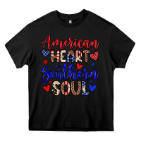 Black American heart southern soul Heavy Core Tee - Neo Western