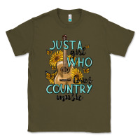 Army Green just a girl who loves country music Classic Tee - MaliasSmallBusiness