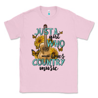 Bubblegum Pink just a girl who loves country music Classic Tee - MaliasSmallBusiness