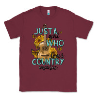 Burgundy just a girl who loves country music Classic Tee - MaliasSmallBusiness
