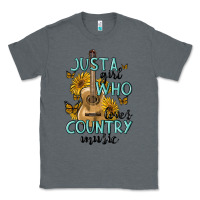 Charcoal Heather just a girl who loves country music Classic Tee - MaliasSmallBusiness