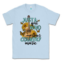 Dusty Blue just a girl who loves country music Classic Tee - MaliasSmallBusiness