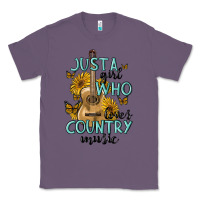 Lavender just a girl who loves country music Classic Tee - MaliasSmallBusiness