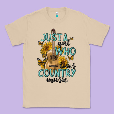 Just A Girl Who Loves Country Music Classic Tee Designed By Maliassmallbusiness