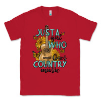 Red just a girl who loves country music Classic Tee - MaliasSmallBusiness