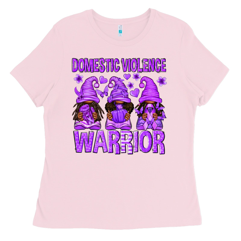 Domestic Violence Warrior Afro Gnomes Ladies Tee by texasbilliewilder | Teevron