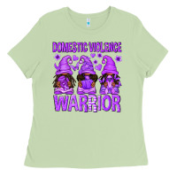 Matcha Domestic Violence Warrior Afro Gnomes Ladies Tee - texasbilliewilder