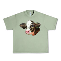 Oil Green holstein calf face Urban Heavy Tee - LillyAllenDesigns