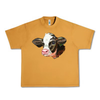 Peanut Butter holstein calf face Urban Heavy Tee - LillyAllenDesigns