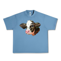 Pebble Blue holstein calf face Urban Heavy Tee - LillyAllenDesigns