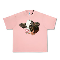 Salmon holstein calf face Urban Heavy Tee - LillyAllenDesigns