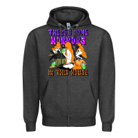 Charcoal Heather there's some horrors in this house Zipper Hoodie - LillyAllenDesigns
