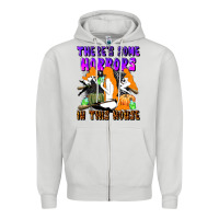 Dove Grey there's some horrors in this house Zipper Hoodie - LillyAllenDesigns